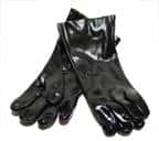 Smooth Finish Interlock Lined PVC Gloves w/ 14" Gauntlet Cuff - Size: Men's