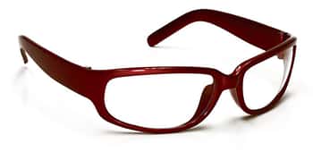 Legend Safety Glasses - Red Frame w/ Clear Lenses