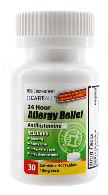 CareALL Allergy Relief - Cetirizine 10mg (Compare to Zyrtec) - 30/Bottle