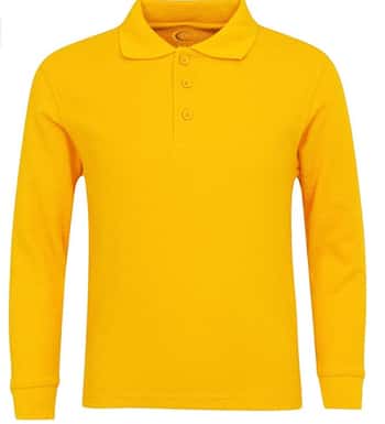 Boy's School Uniform Long-Sleeve Shirts - Gold - Choose Your Sizes (3/4-18/20)
