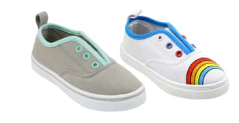 Little Girl's Canvas No Lace Slip-On Sneakers