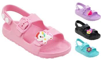 Toddler Girl's Rio Sandals w/ Rubber Patch Embellishment