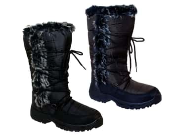 Women's Fashion Winter Boots w/ Faux Fur Trim & Shaft - Choose Your Color(s)