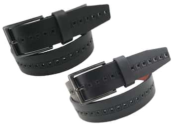 Men's Genuine Leather Belts w/ Square Holes - Sizes 32-46