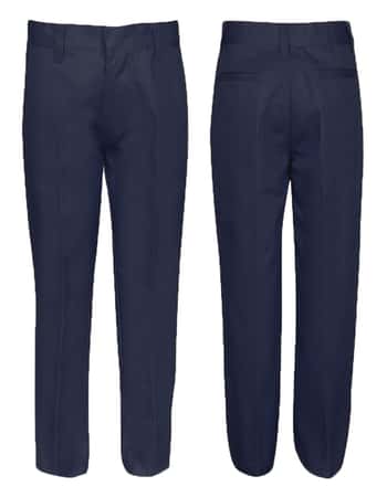 Wholesale Youth Flat Front School Uniform Pants in Khaki - 6 Pack