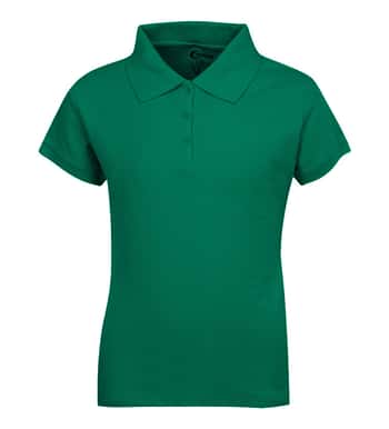 Junior Ladies School Uniform Short Sleeve Polo Shirts - Kelly Green - Choose Your Sizes (Small-2X)