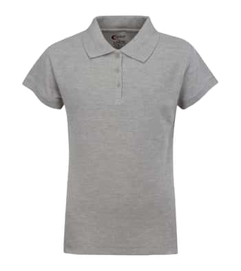 Girl's School Uniform Short Sleeve Polo Shirts - Grey - Choose Your Sizes (3/4-18/20)