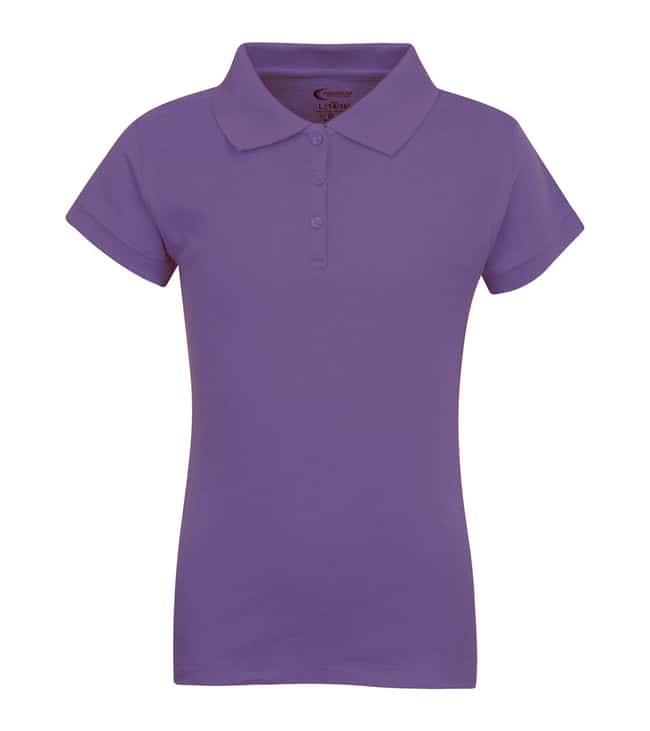 Girl's School Uniform Short Sleeve Polo Shirts Purple Choose