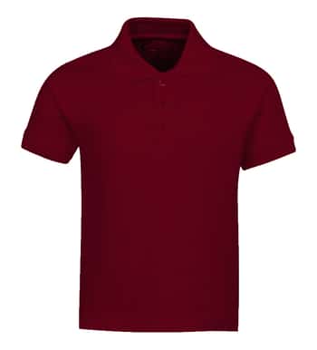 Boy's School Uniform Short Sleeve Polo Shirts - Burgunday - Choose Your Sizes (2T-18/20)