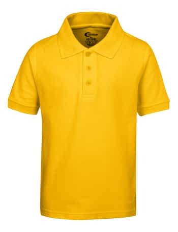 Boy's School Uniform Short Sleeve Polo Shirts - Gold - Choose Your Sizes (2T-18/20)