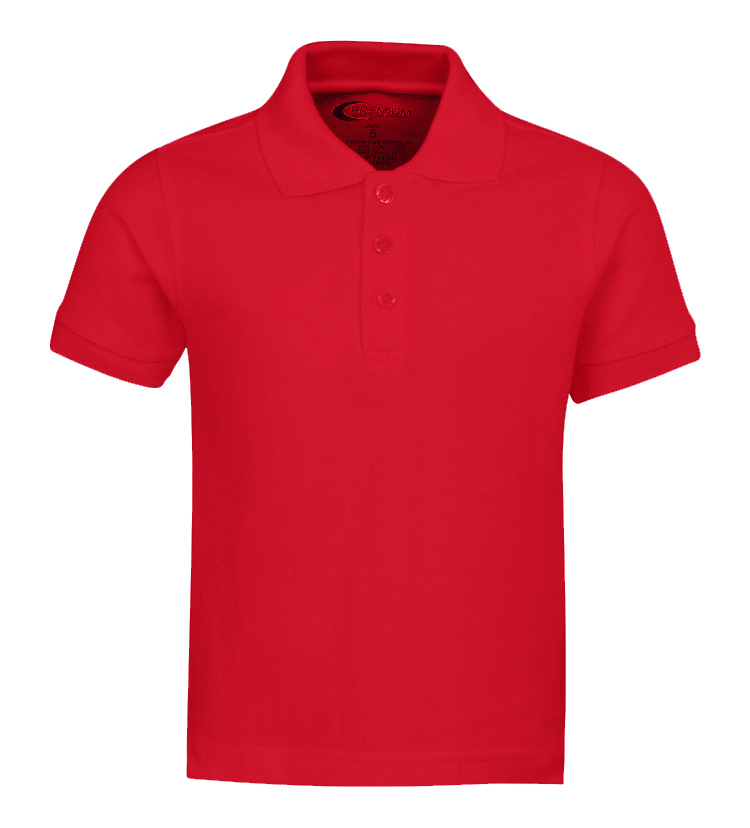 Boy s School Uniform Short Sleeve Polo Shirts Red Choose Your Sizes 2T 18 20
