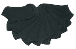 Women's Plus Size No Show Novelty Socks - Black - 10-Pair Packs - Size 10-13