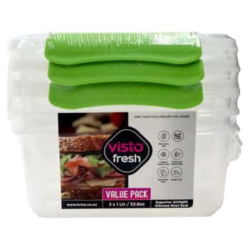 1.0 L. Visto Fresh Containers  - 3-Pack