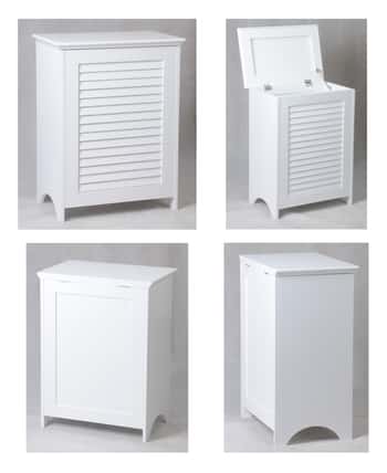 Contemporary Country Louvered Front Hampers