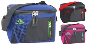 6-Can Insulated Coolers w/ Mesh Pocket - Assorted Colors