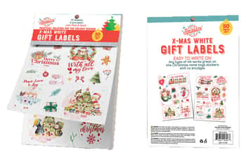 50-Piece Christmas Printed Sticker Sheets