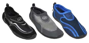 Men's Aqua Shoes w/ Drawstring & Toggle - Assorted Color - Sizes 7-13