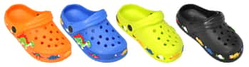 Toddler Clogs w/ Dinosaurs Patch Embellishment - Assorted Colors