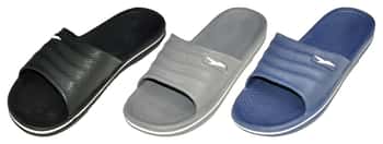 Men's Slide Sandals w/ Soft Footbed & Embellishment