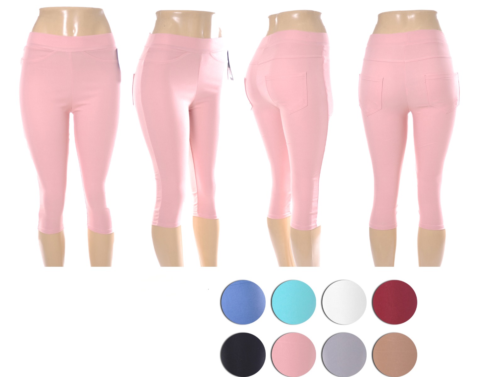 Women s Millennium Bermuda Shorts w Back Pockets Assorted Colors