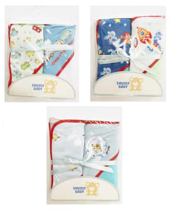 Hooded Baby Towels - Boy Graphics - 2-Packs