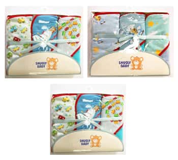 Hooded Baby Towels - Boy Graphics - 3-Packs