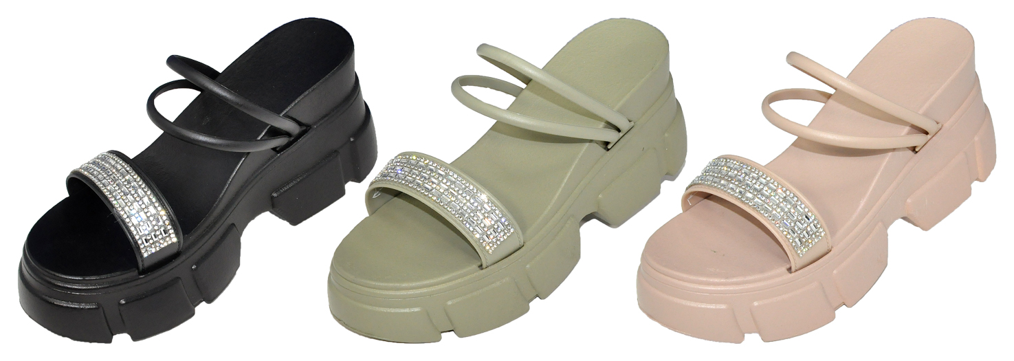Women's Soley Fashion Wedge Sandals w/ Embroidered Jewels