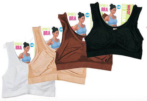 Full Support Mesh Sports Bras - Neutral Colors