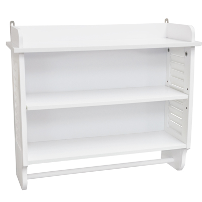 Rta Nantucket Wall Shelf White 23.75x8x20 BROWN Box W/color Picture