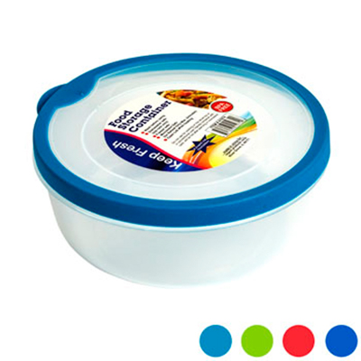 Food Storage Container Round Rubber RIM On Lid Il17 Dia X 2.8h