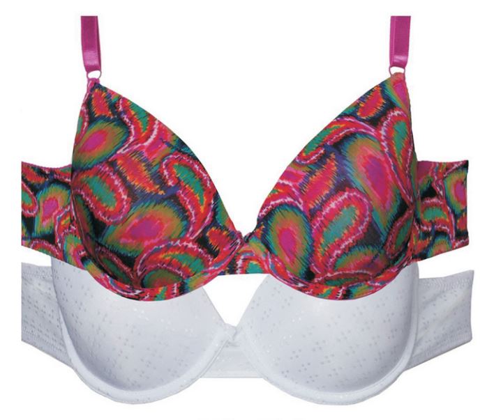 Bra Assortment - Solid White & Peacock Feathers