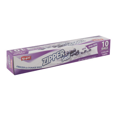 Storage Bags 10ct - 2 GALLON Jumbo Size Reclosable Zipper