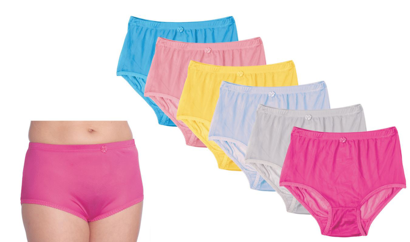 Women's Nylon/Spandex BRIEFS - Solid Colors - Sizes 5-7