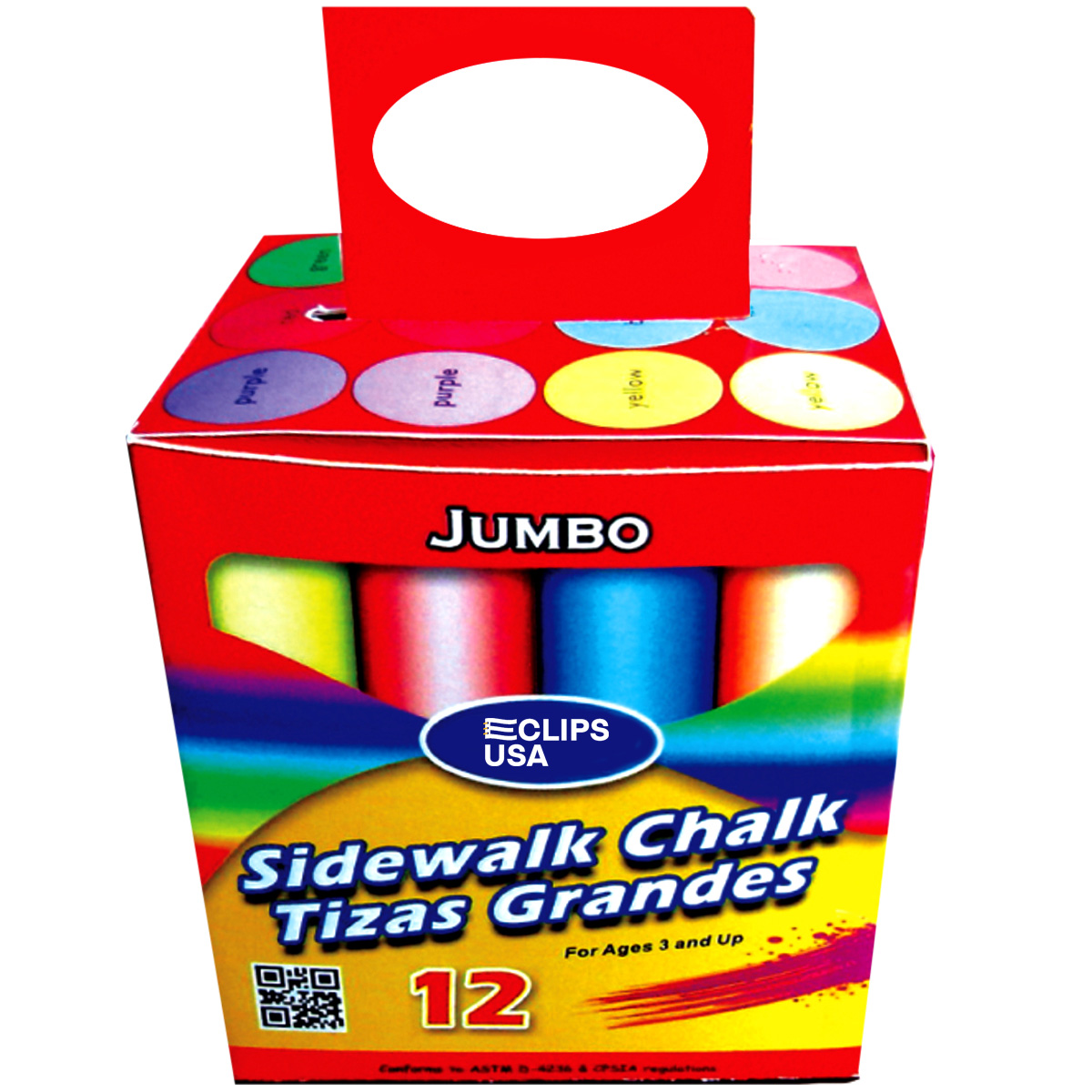 Jumbo Sidewalk CHALK - 12-Pack