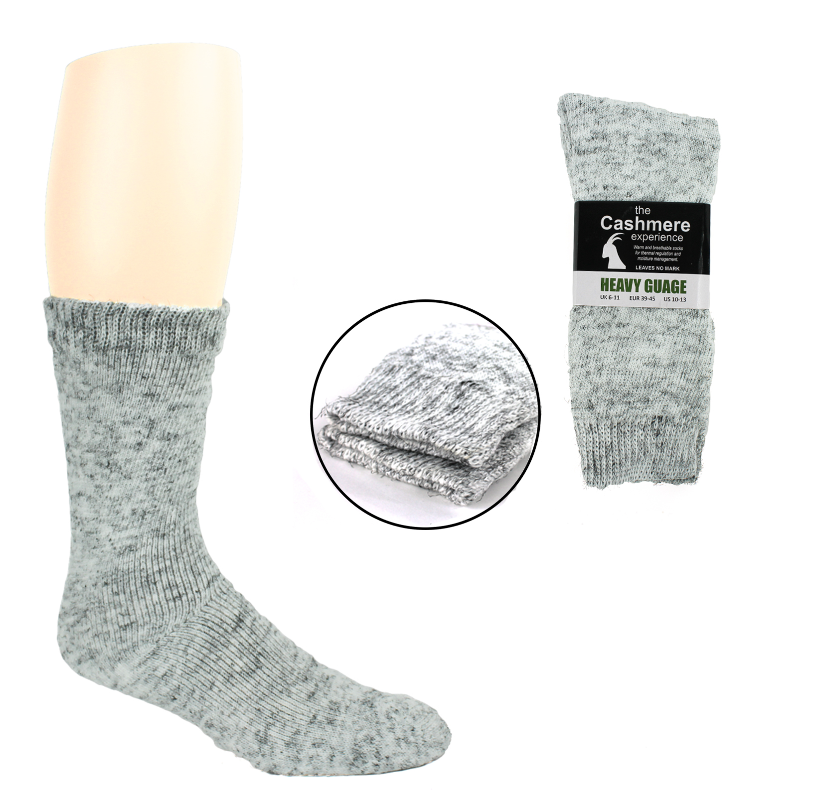 Men's Heavy Duty CASHMERE Boot Crew Socks