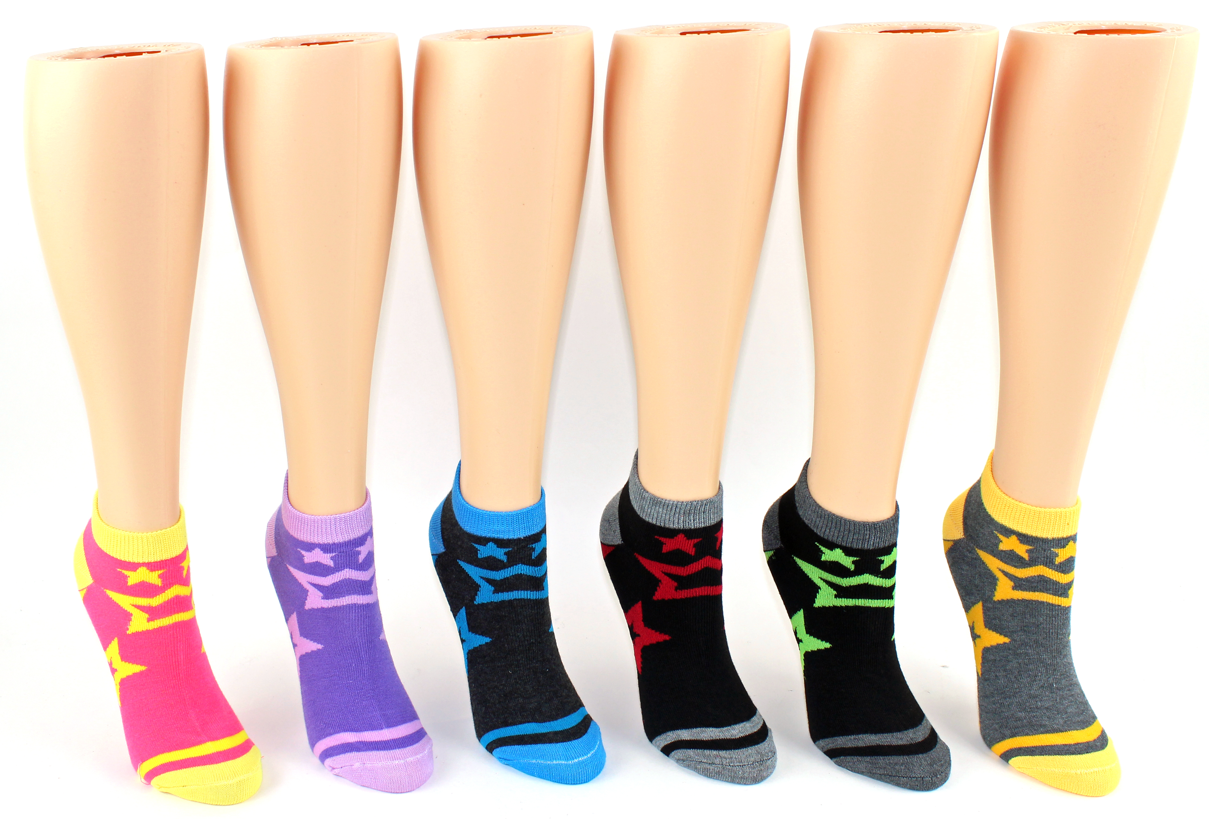 WomEn's Low Cut NovElty Socks - STAR Print - SizE 9-11