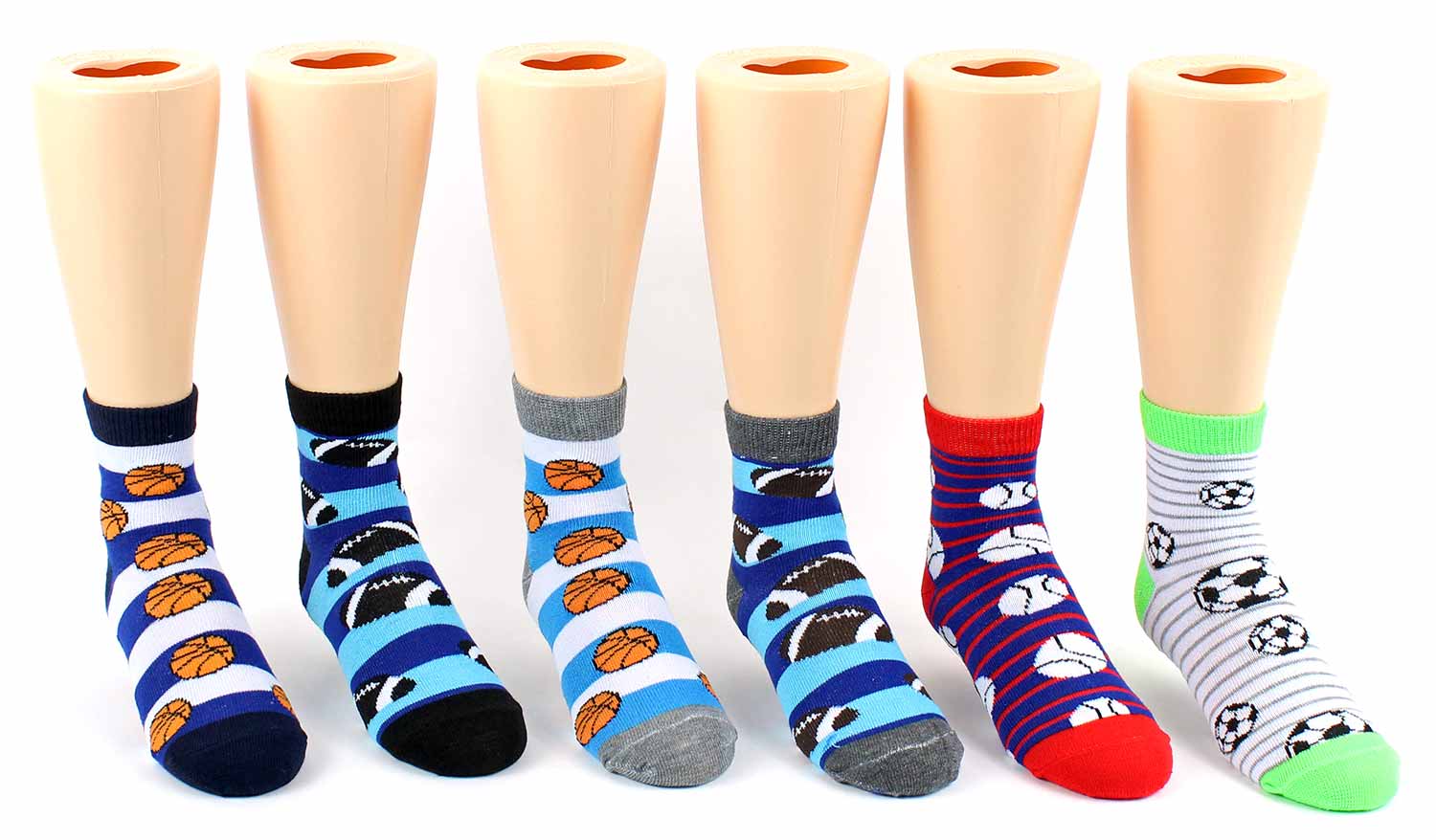 Boy's & Girl's Novelty Crew Socks - SPORT Print - Size 6-8