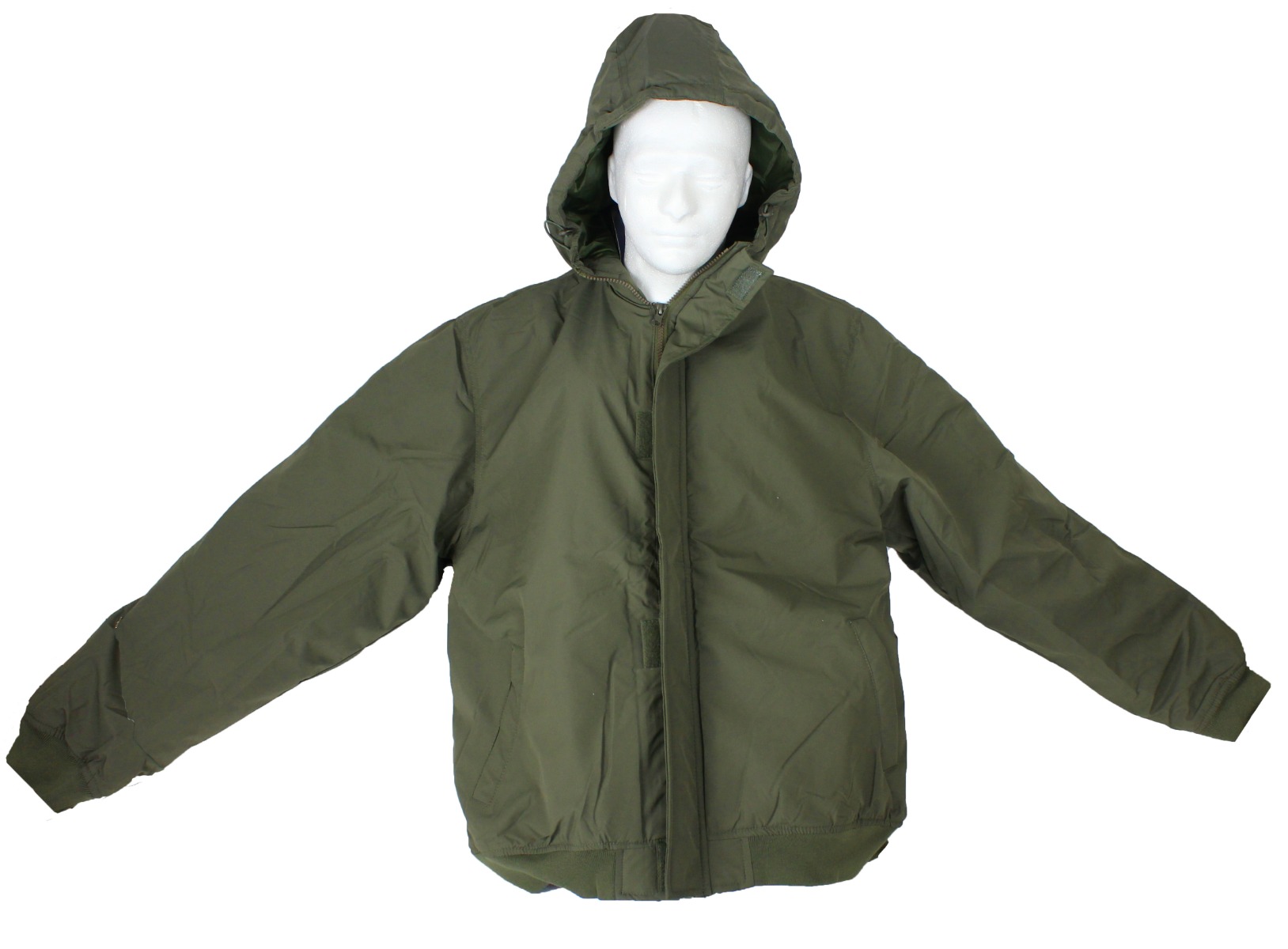 Men's Solid Hooded Insulated Winter JACKETs - Olive