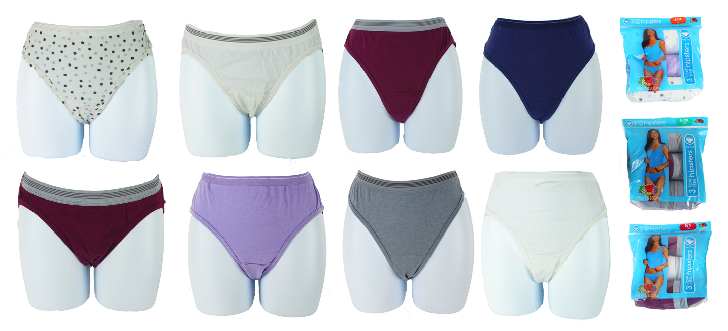 Women's Fruit of the Loom Hipster UNDERWEAR - 3-Packs