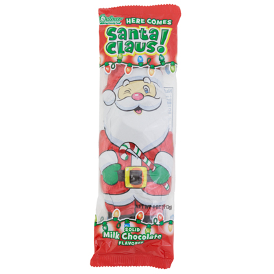 Classic Santa Milk Chocolate Flavor BAR 4.0 Oz Counter Display