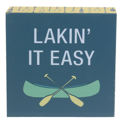 BloCk Sign 4x4 Lakin It Easy Mdf WOOD