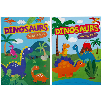 COLORING BOOK Dinosaurs2 Asst In 24 Ct Pdq