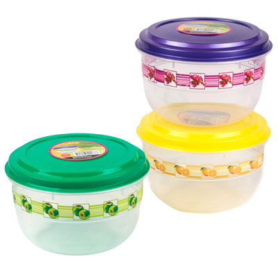 Food Storage Container 66 Oz W/3 DESIGNS 120g #fiesta 2500