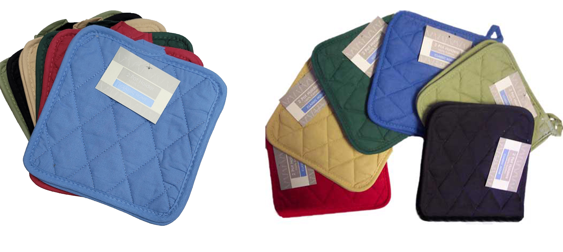 Solid Woven Potholder 2-Packs - Choose Your Style(s)