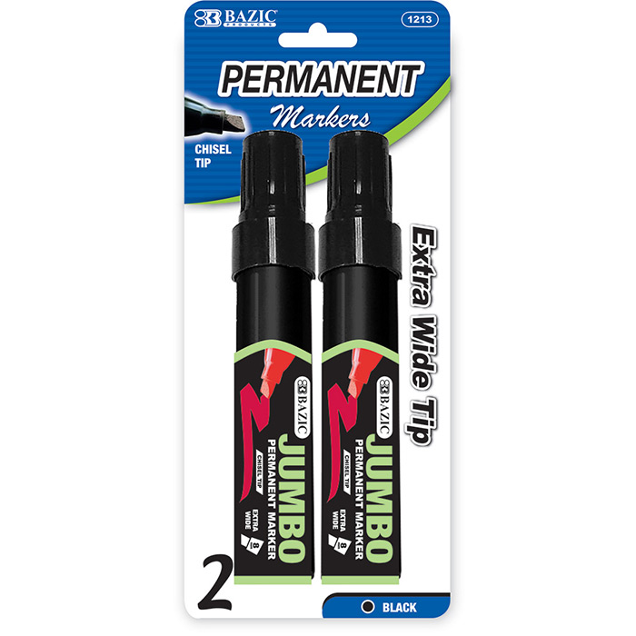 8 Mm JUMBO Chisel Tip Permanent Marker (2/Pack)