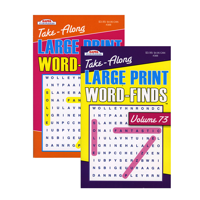 Kappa Take Along Large Print Word Finds PUZZLE Book - Digest Size