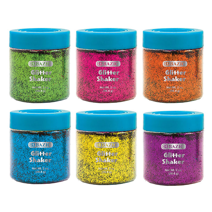 56.6G / 2 Oz. Neon Color GLITTER Shaker w/ Pdq