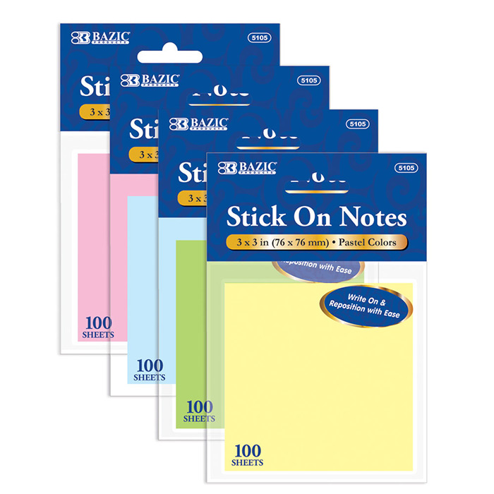 ''100 Ct. 3'''' X 3'''' Stick On Note''
