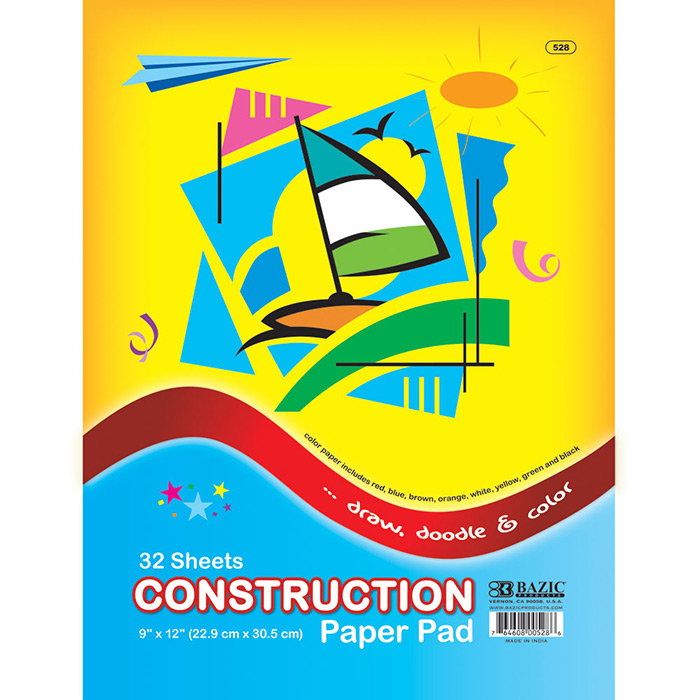 ''32 Ct. 9'''' X 12'''' Construction PAPER Pad''