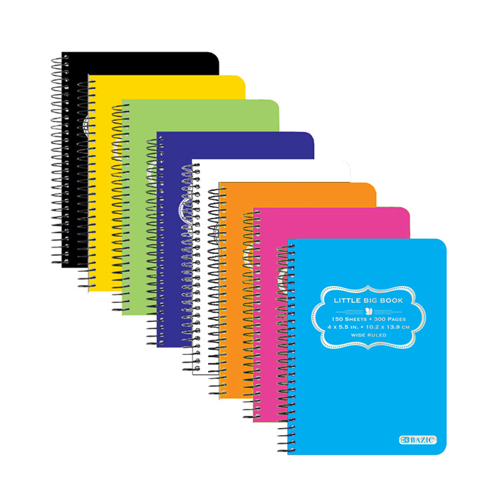 ''150 Ct. 4'''' X 5.5'''' Poly Cover Spiral Fat Book''
